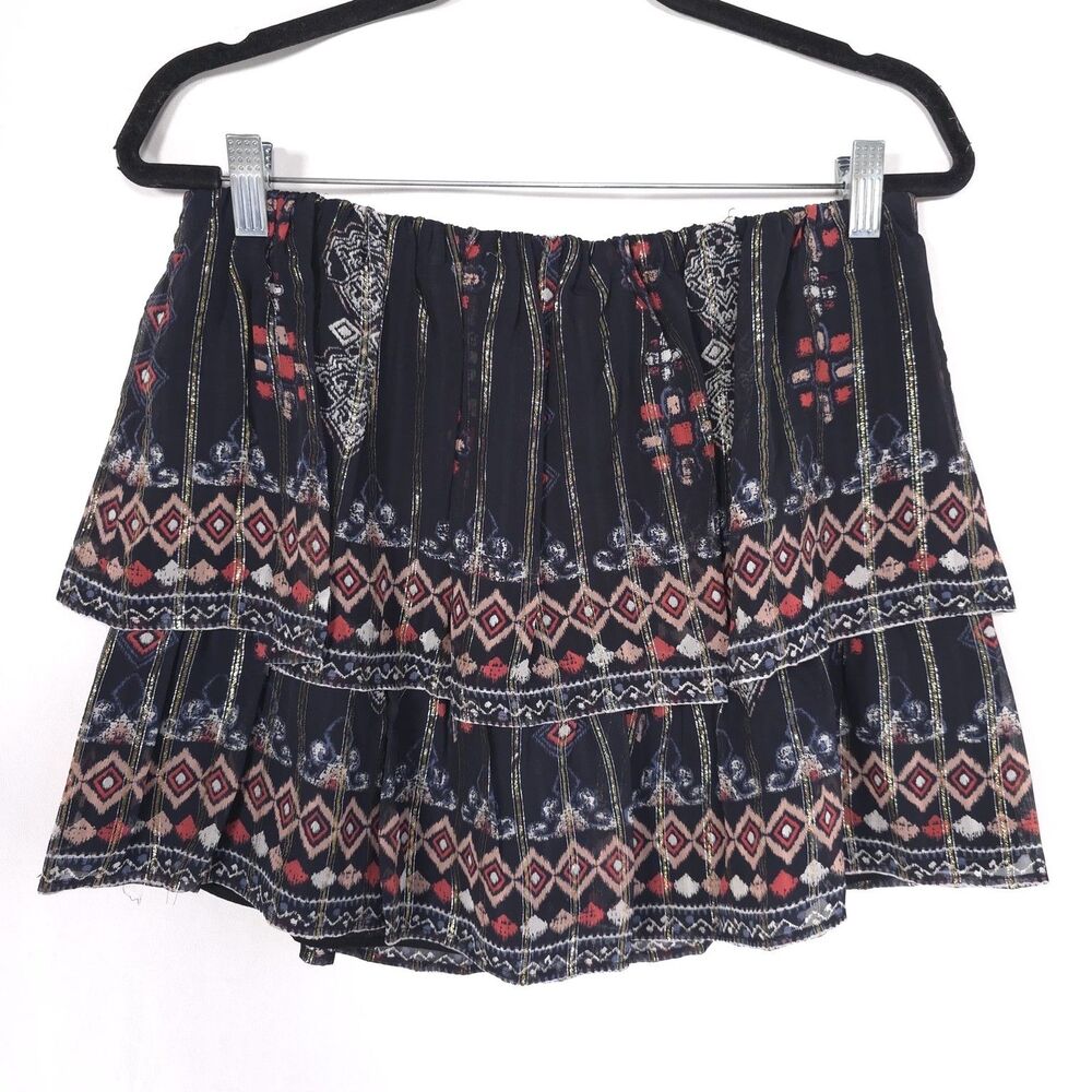 JOIE Women’s Mini Skirt MEDIUM Flowy Silk Blend Multicolor 3943-T5937